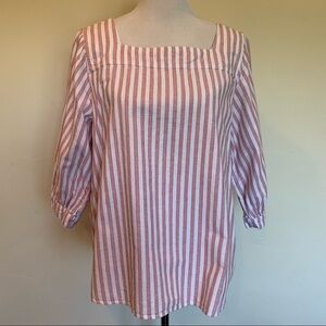 Time and true linen/cotton top